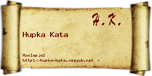 Hupka Kata névjegykártya